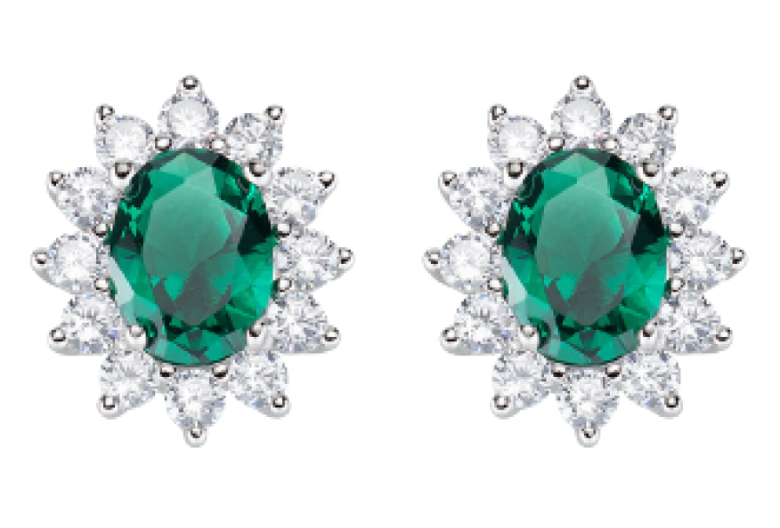 Royal Sun Green Zircon Earrings