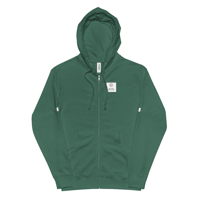 Unisex fleece zip up hoodie / S