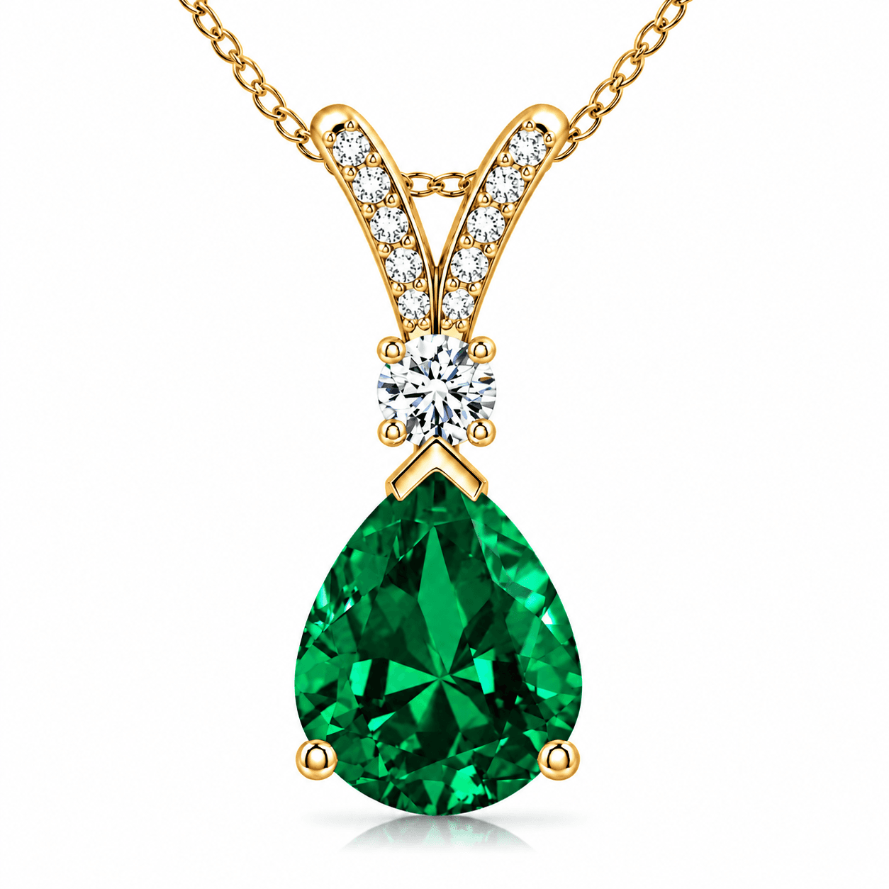 Kiçh Aura Radiant Teardrop Diamond Pendant