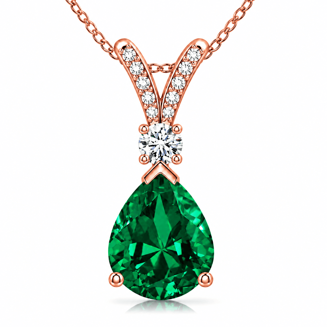 Kiçh Aura Radiant Teardrop Diamond Pendant