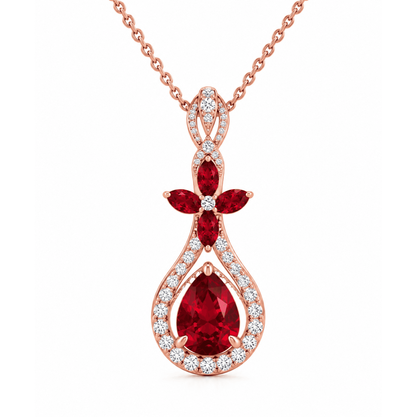 Kiçh Aura Radiant Petal Embrace Pendant Necklace