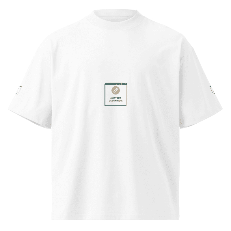 Unisex organic oversized high neck t-shirt / S