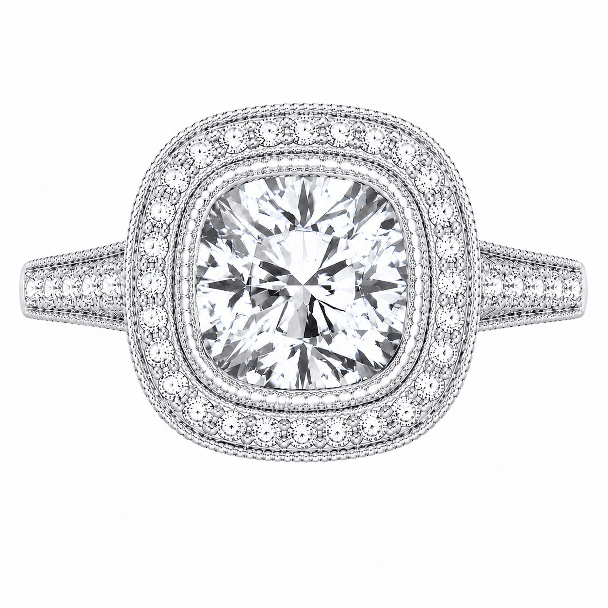 Cushion Halo Diamond Ring