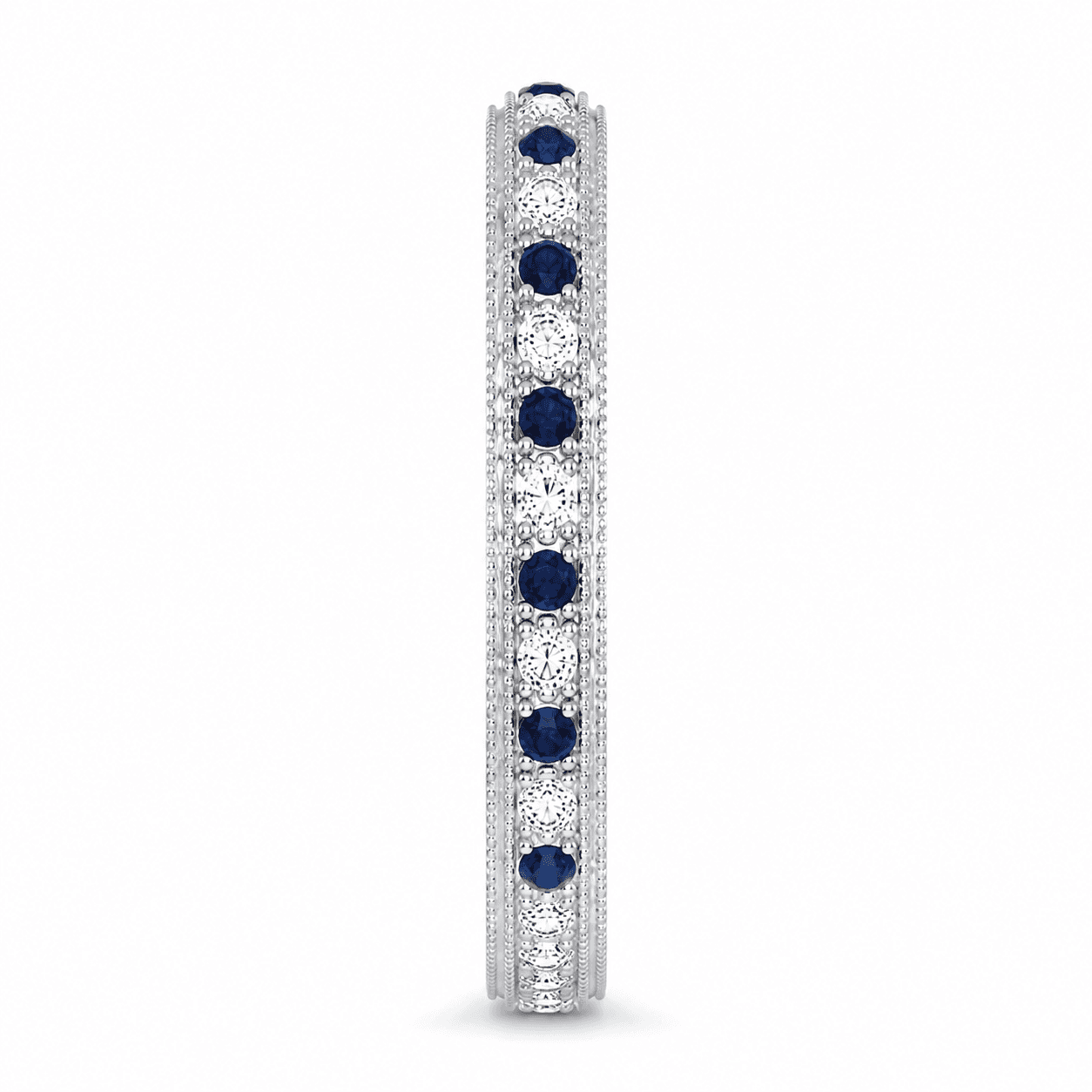 Blue and White Diamond Eternity Ring