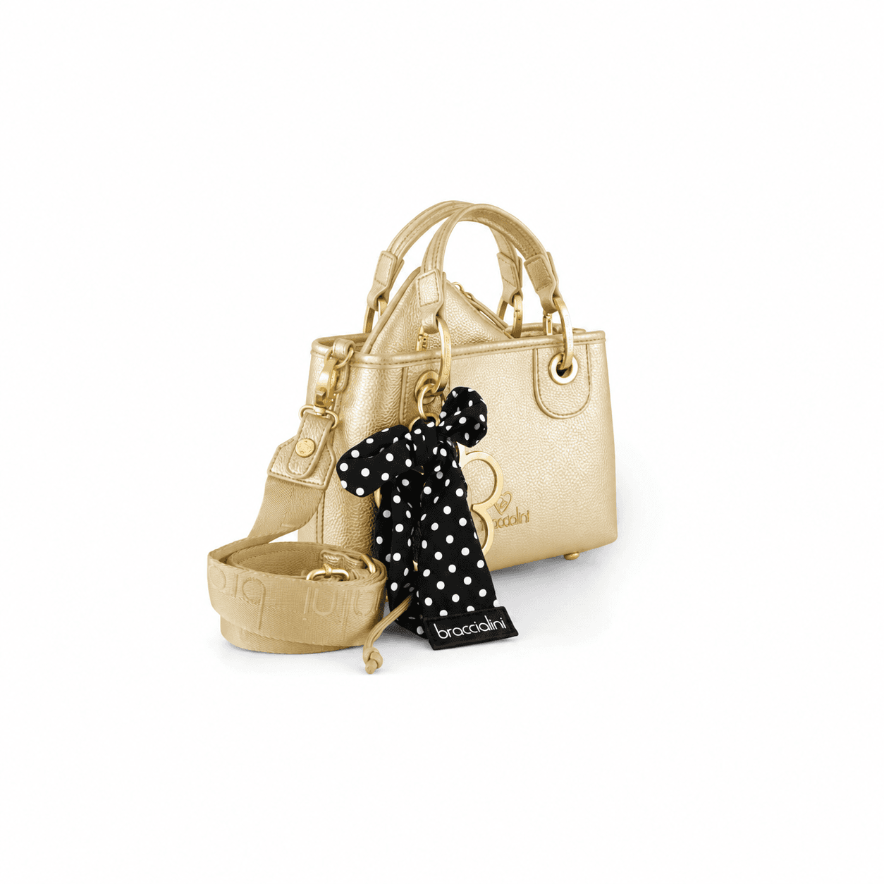 Beth Daisy Charm Small Tote Bag – Metallic