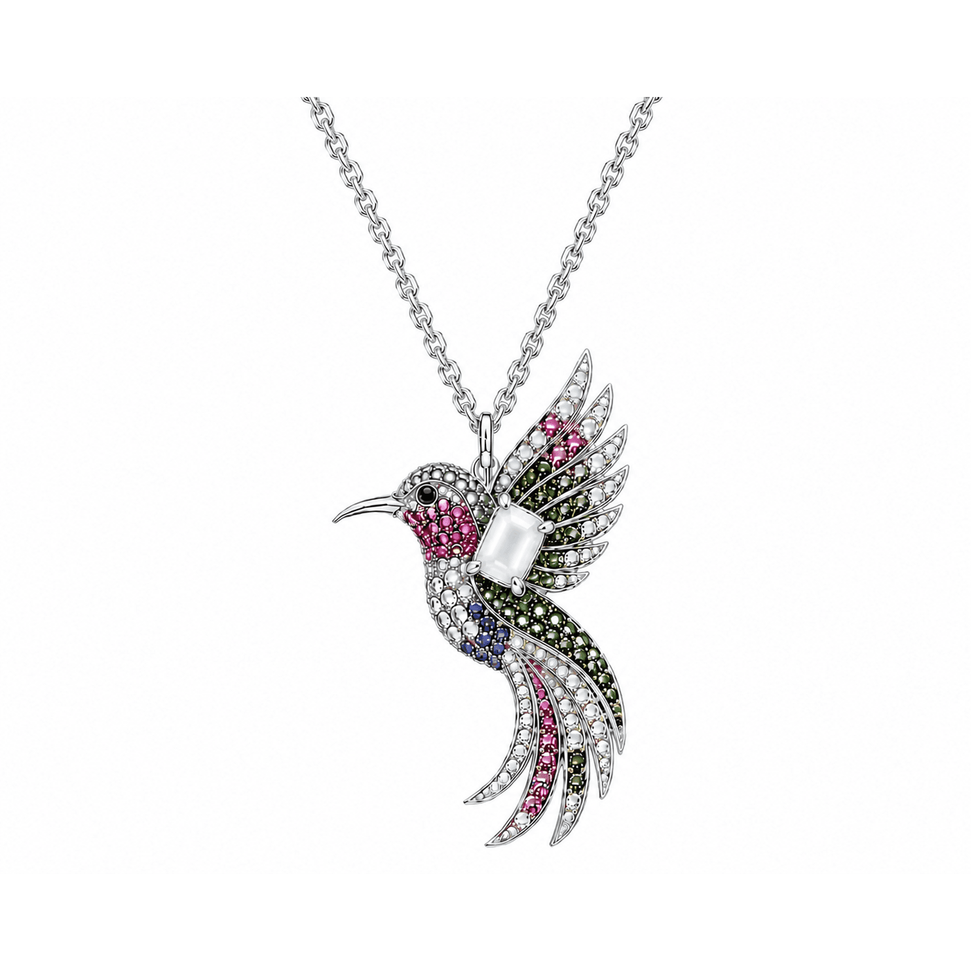 Diamond and Gold Pendant - Hummingbird Collection