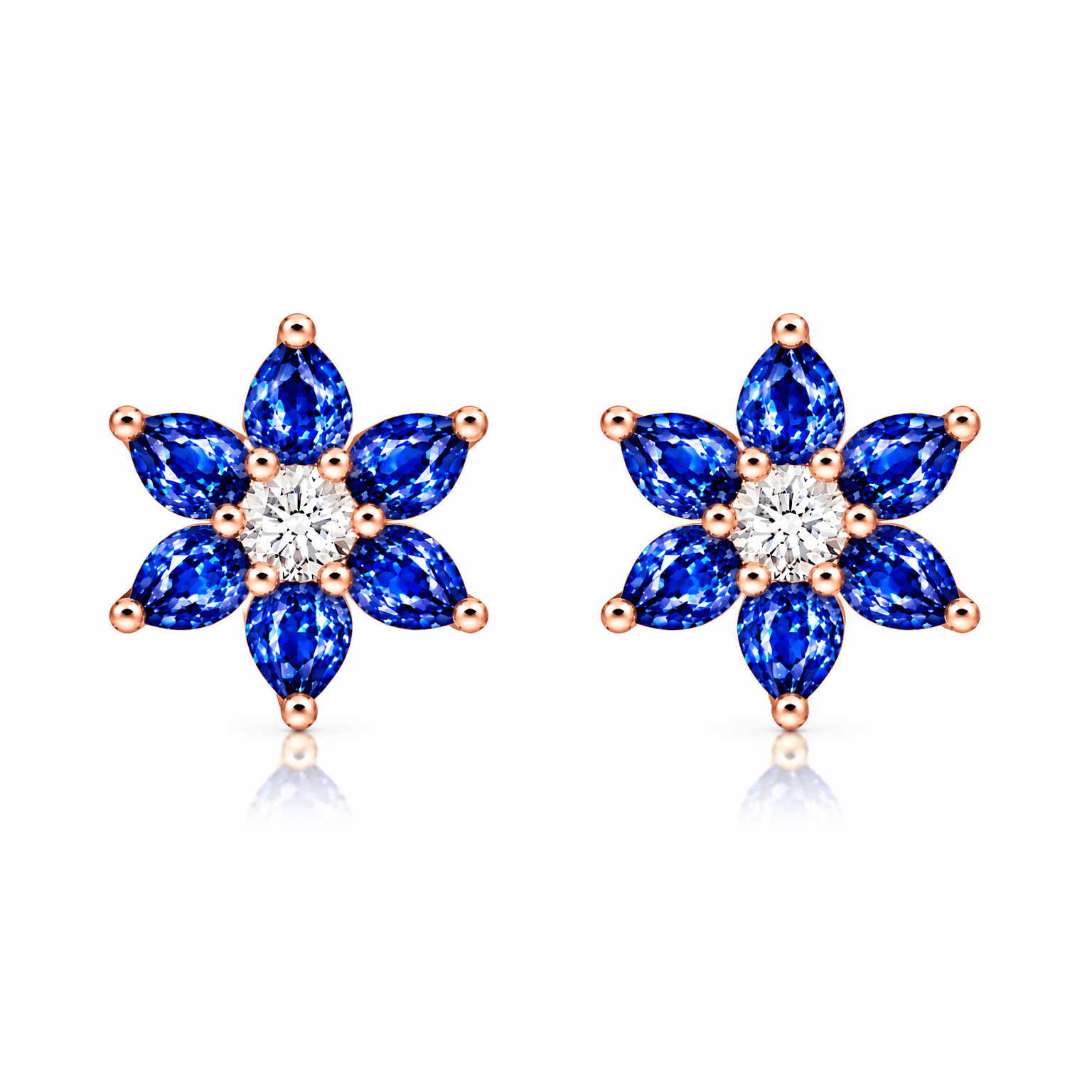 Kich Aura Celestial Bloom Floral Stud Earrings