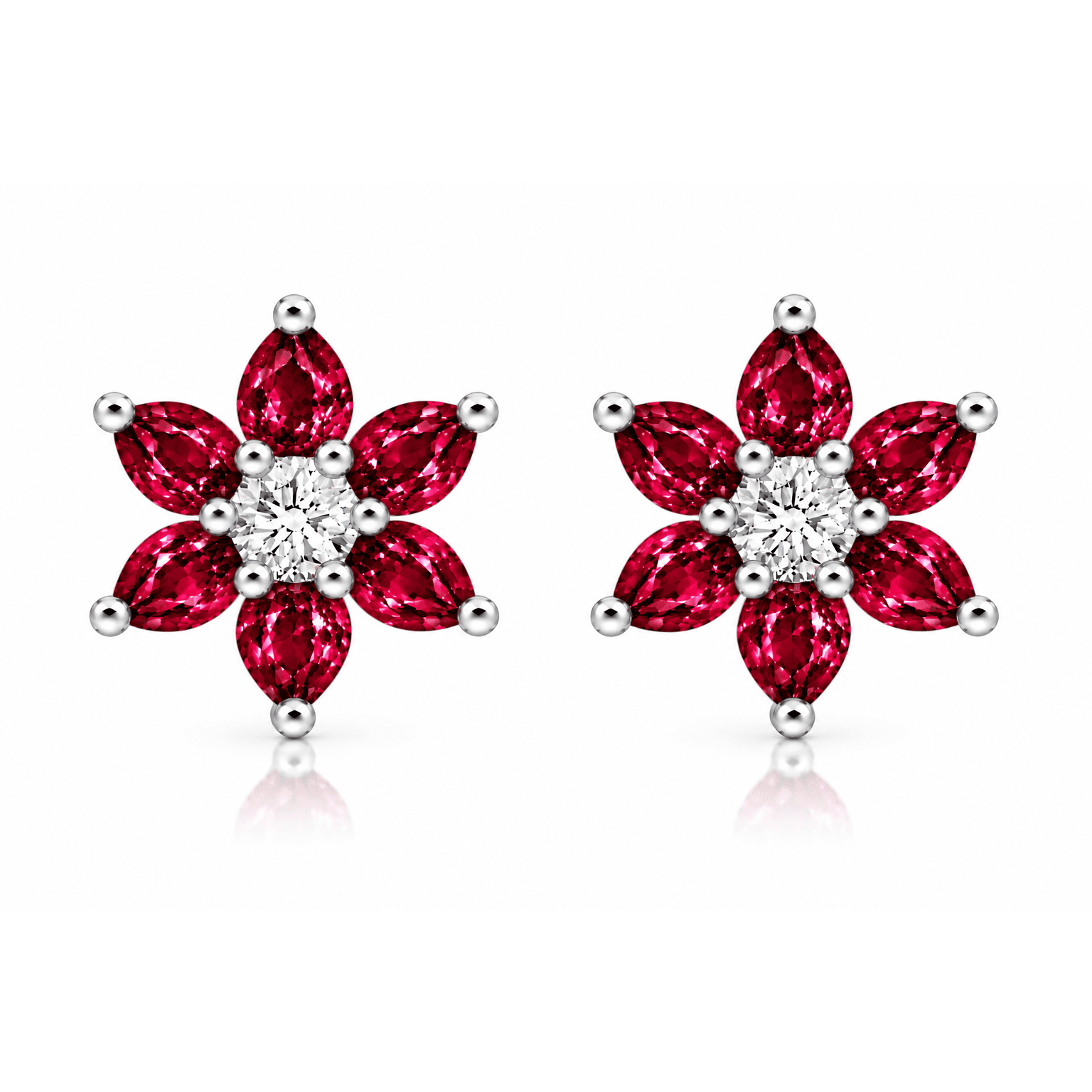Kich Aura Celestial Bloom Floral Stud Earrings